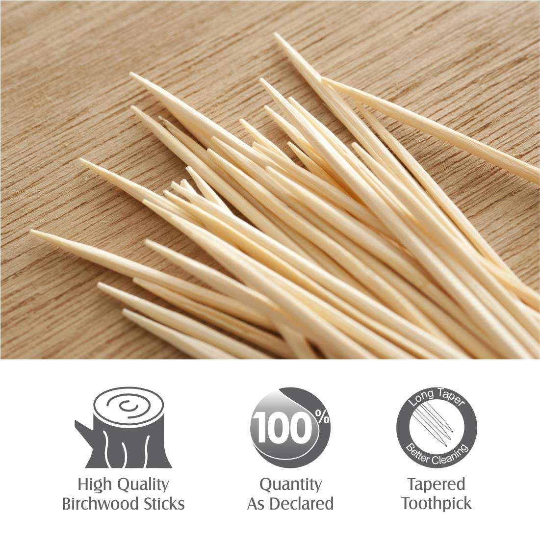 0834 Wooden Toothpicks with Dispenser Box - SkyShopy 0834 Wooden Toothpicks with Dispenser Box - SkyShopy